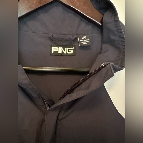 Men’s Navy Blue Ping Fade Short sleeve Windshirt Large - Picture 4 of 5